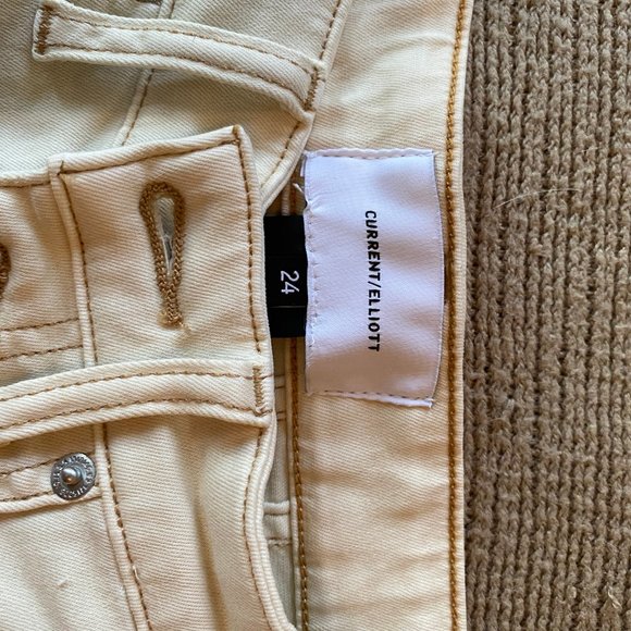 New Current/Elliott white high waisted jeans - Picture 5 of 5